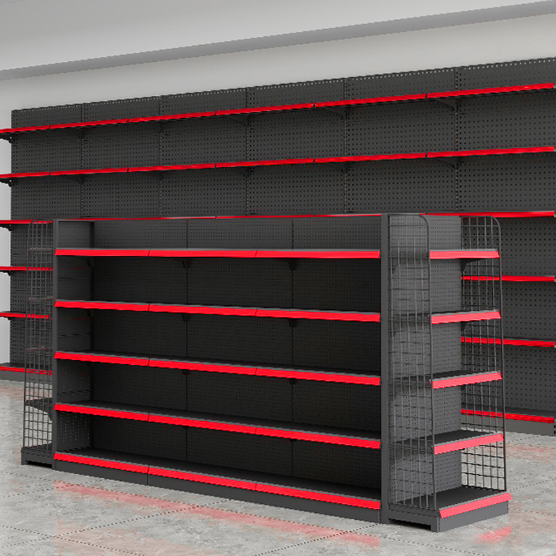 Estantes de bocadillos mayorista tienda de conveniencia para madres y bebés tienda de bocadillos diaria tienda de comestibles unilateral y doble cara estante de exhibición de supermercados image 3