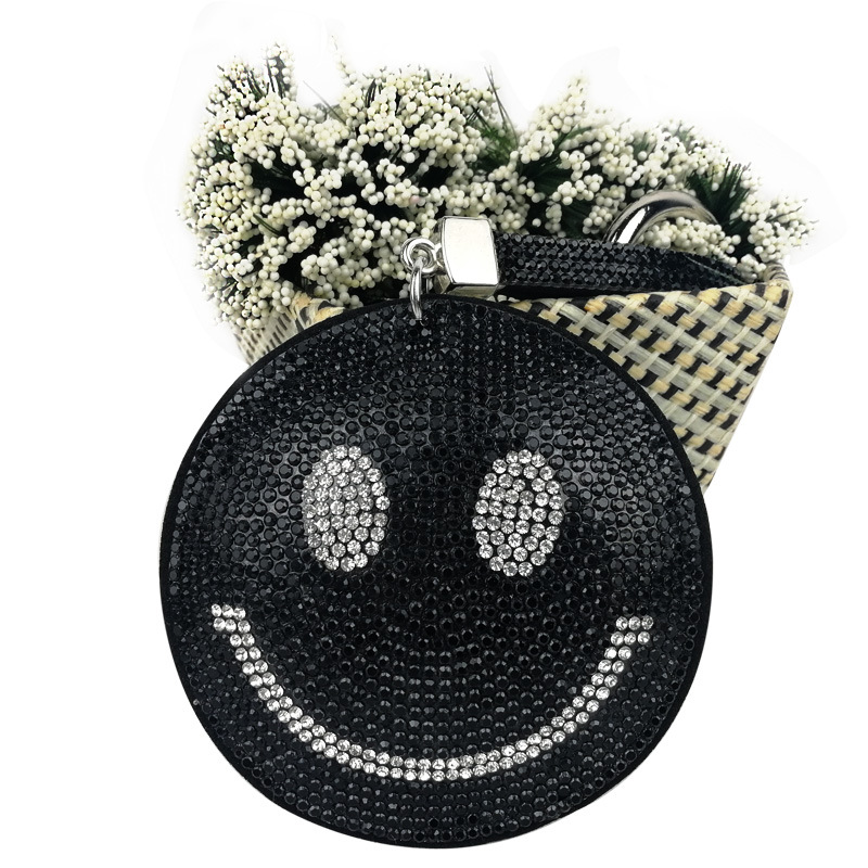 Llavero de Carita Sonriente de Aleación de Zinc Decorativo para Bolsos y Llaves de Automóvil