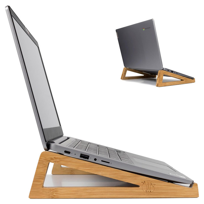 Bamboo Laptop Stand Desktop Elevated Stand Vertical Suspbottomed Cooling Base Creative Storage Rack Bamboo Laptop Stand Desktop Elevated Stand Vertical Suspbottomed Cooling Base Creative Storage Rack