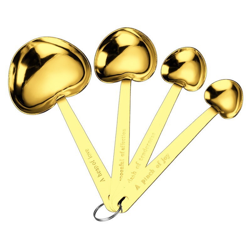 하트 모양 4개 세트(골드 저렴한 모델)