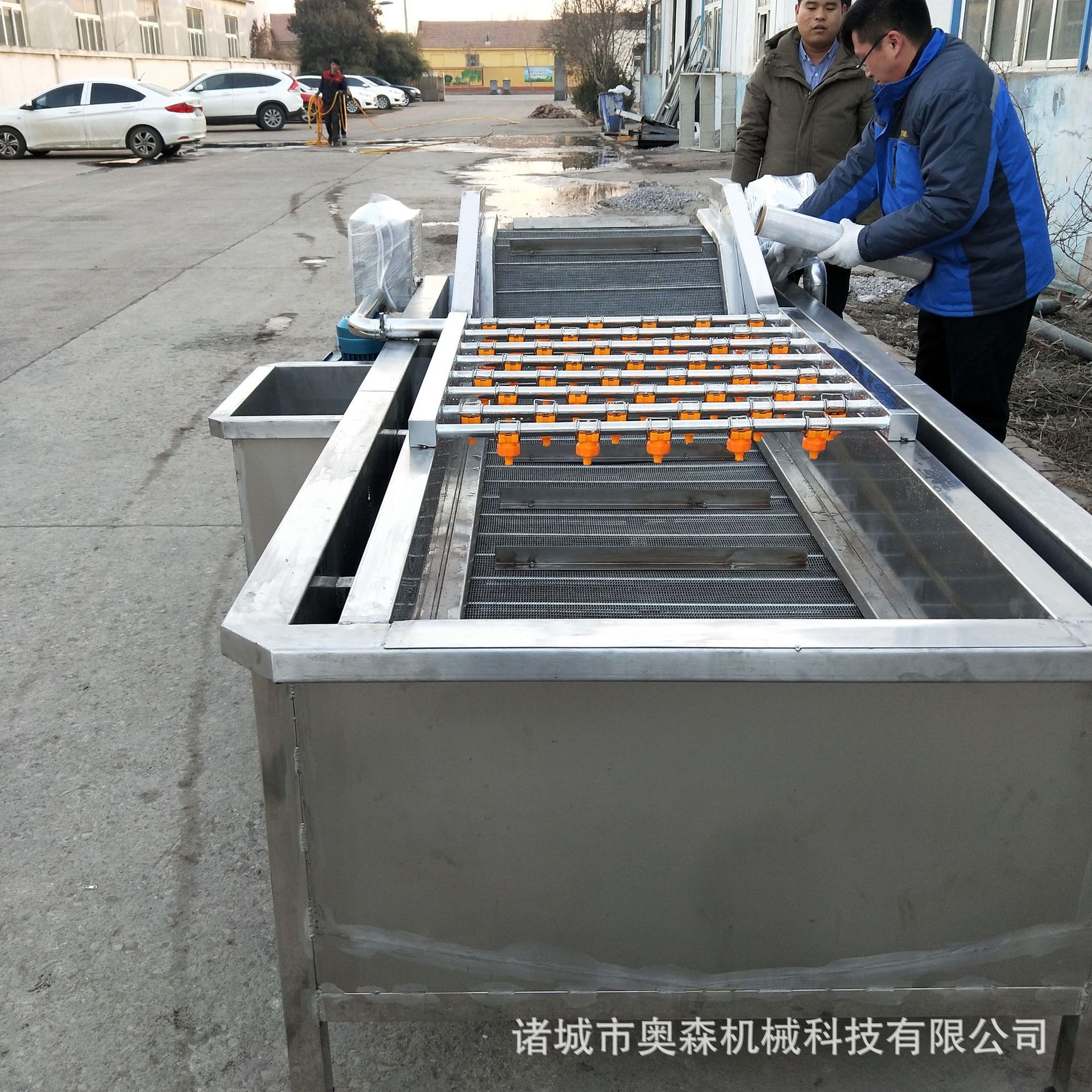 水果蔬菜清洗机 苦菜清洗流水线 山野菜鼓泡式果蔬清洗机