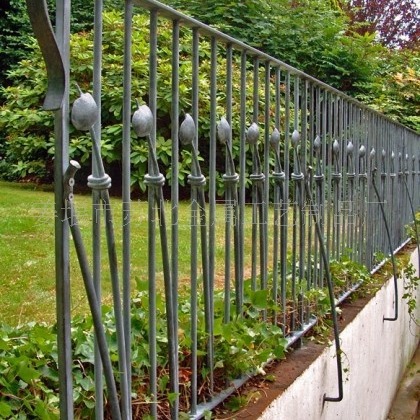 英式金属别墅铁艺防护围栏 花园铁工艺栏杆  铁艺防护栏