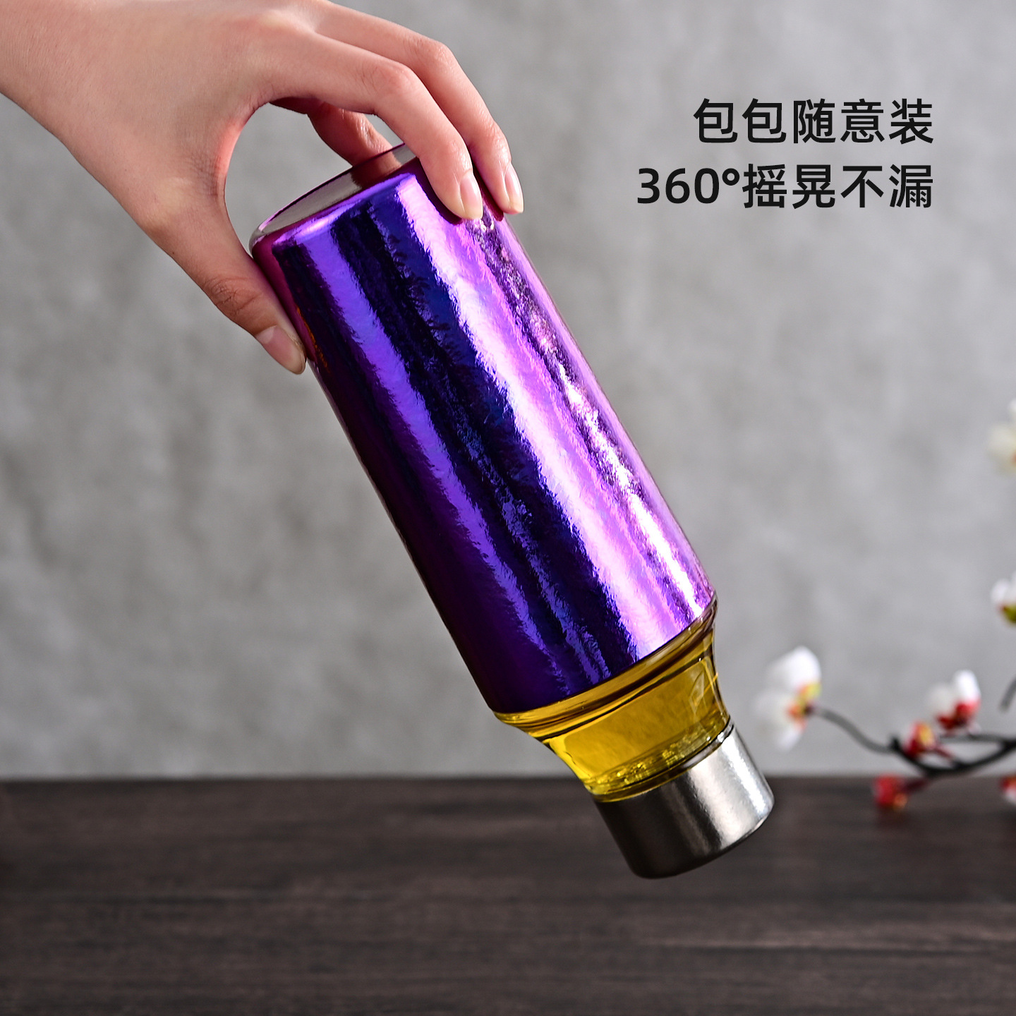Nuevas tazas de separación de té de titanio puro, tazas de titanio aislante convenientes, tazas de regalo de negocios de alta gama para hombres y mujeres.