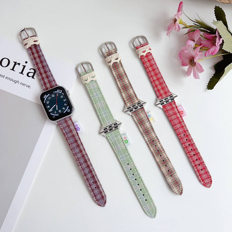 Spring/Summer Prisperido Leather Strap for applewatch Apple S10 Watch iwatch98765se Women