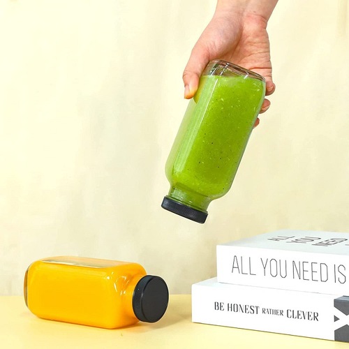 Internet-famous beverage bottles: milk tea bottles, coffee bottles, square glass bottles, fruit vinegar and juice beverage bottles, homemade rice wine dispensing bottles.