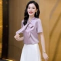 女士短袖气质春夏衬衫
