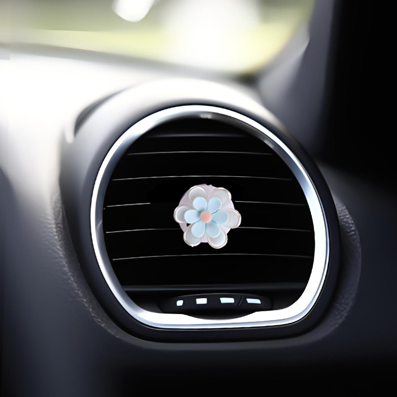 Nuevo producto lindo sacudiendo la cabeza margarita decoración del coche flores frescas decoración del espejo retrovisor de la consola central del coche