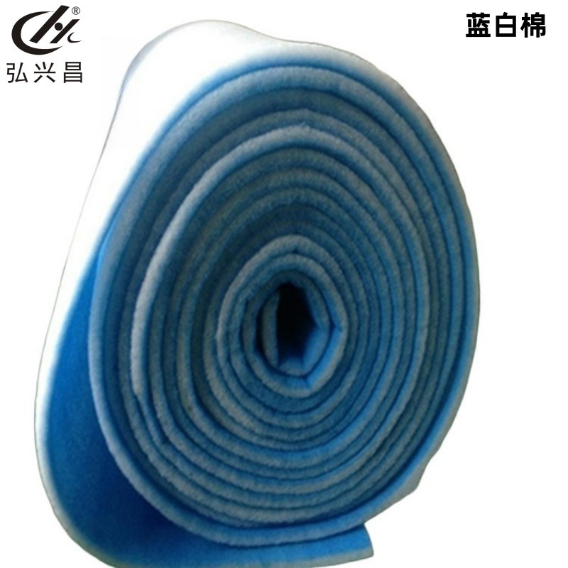 直供 蓝白棉 阻燃风口棉 防尘过滤棉 G4级初效过滤棉1M*20M*20mm
