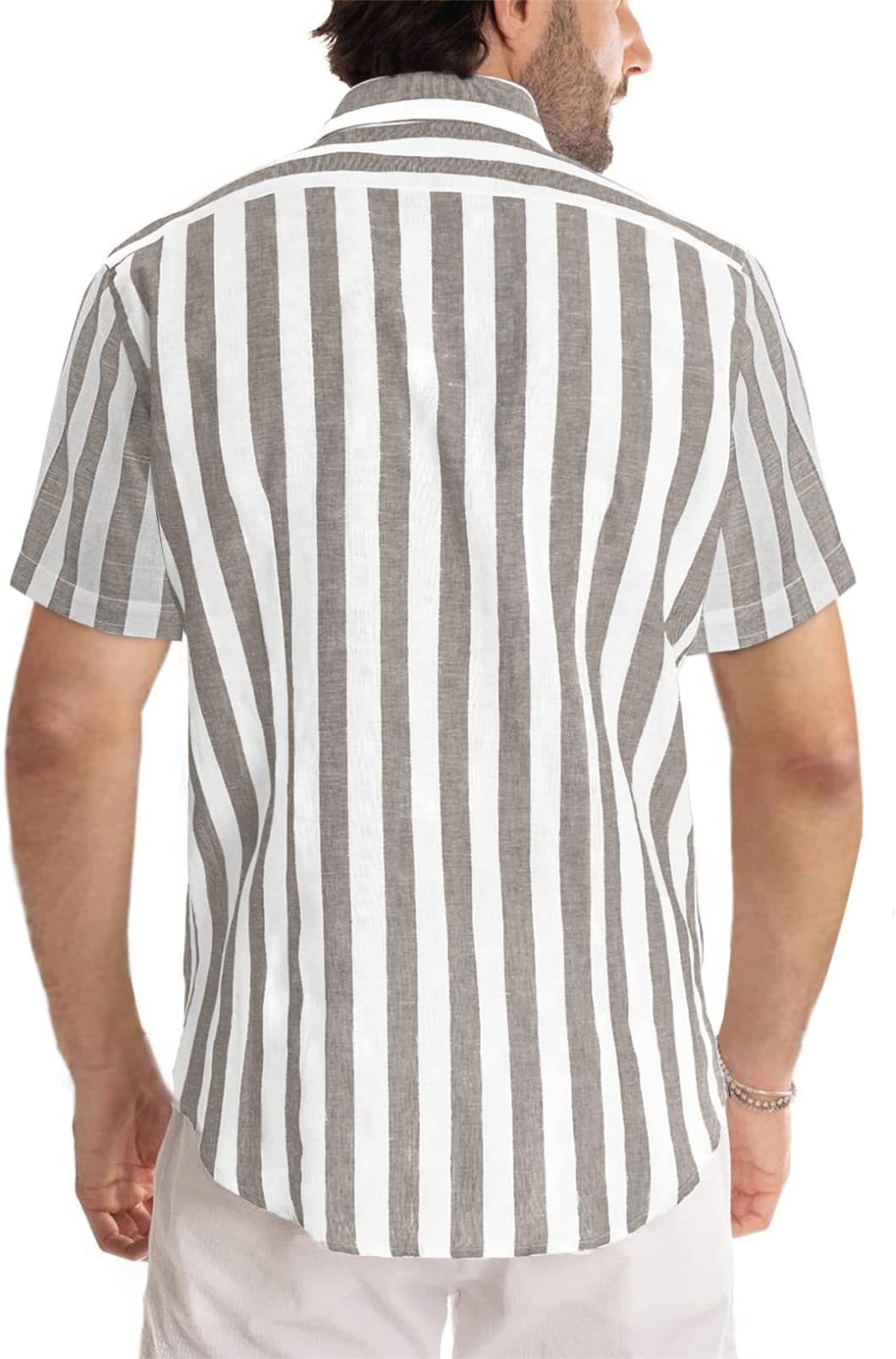 Men's Stripe Blouse Men's Clothing display picture 9