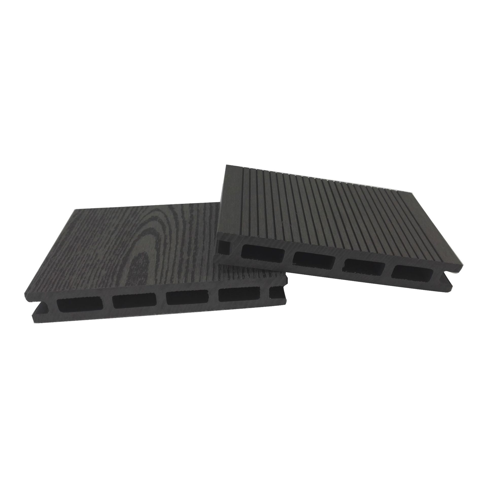 Fábrica de piso de plástico de madera al aire libre agujero cuadrado plástico piso de madera jardín patio al aire libre 145*21 Wharf placa anti-corrosión