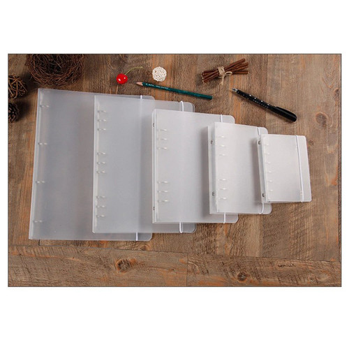 Frosted translucent PP strap binder shell A4B5A5A6A7 6-hole loose-leaf notebook notebook notepad