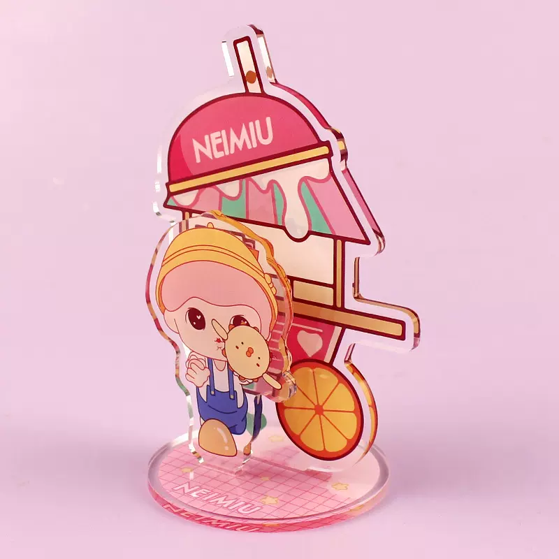 动漫卡通DIY立牌摆件 桌面明星周边小立牌双面夹层透明亚克力立牌