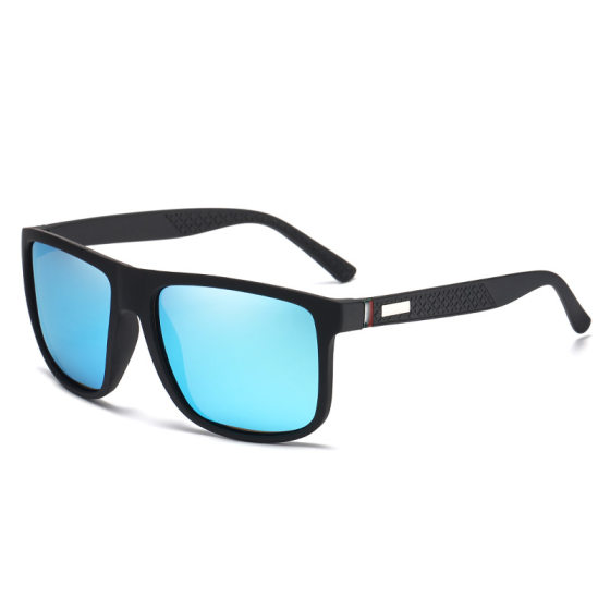 Cross-Border New Fashion Polarized Sunglasses Colorful Film Driving Sunglasses High-End Men's Square Frame Sunglasses Trend