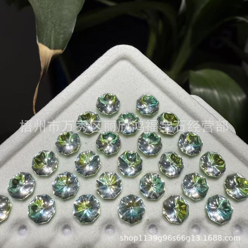 Octagonal Gradient Water Baby Zircon Colorful Plated Jellyfish-Shaped Sparkling Versatile Stud Earrings Loose Stones Wholesale Octagonal Gradient Water Baby Zircon Colorful Plated Jellyfish-Shaped Sparkling Versatile Stud Earrings Loose Stones Wholesale