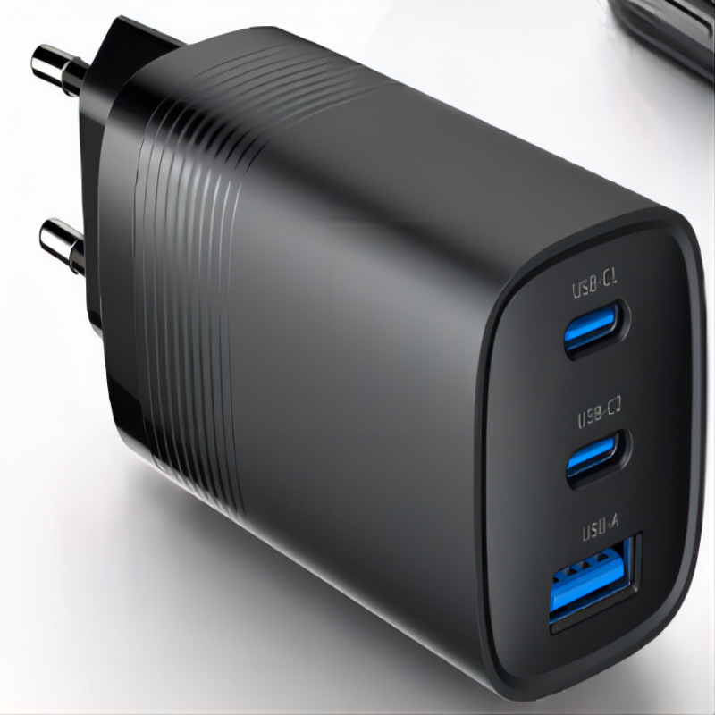 Cross-Border Hot-Selling European Standard Pd65W Gallium Nitride Charger Suitable for Mobile Phones, Tablets and Notebooks Multi-Port Fast Charging