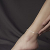 Accessory, silver starry sky, design universal ankle bracelet, Japanese and Korean, simple and elegant design, trend of season