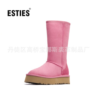 ����ɣ��ѩ��ѥ��Ƥëһ�wŮЬ5815��Ͳ��ɫ�Ӻ�ӽq��ů��ë
