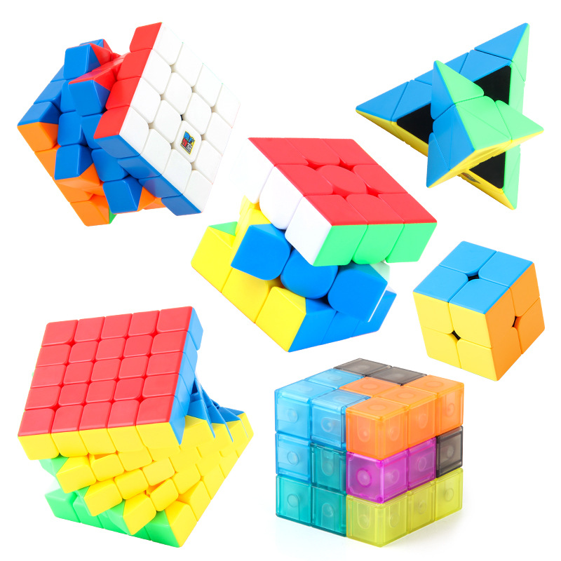 Moyu cultura Nivel 2, 3, 4, 5 pirámide Luban magnético Cubo de Rubik de color real juguetes competitivos para niños al por mayor