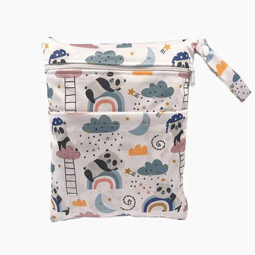 SGS-certified 32-piece cartoon print small double-zip diaper bag storage bag washable organizer bag