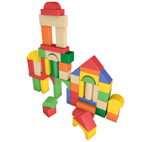 Large particle wooden blocks for baby early education, wooden toys for cross-border wholesale, assembly blocks, Chinese brain-teaser toys for foreign trade
