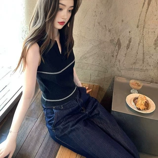 韩系简约休闲通勤风百搭无袖背心女2026年夏季新款时尚减龄感上衣