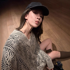 Xzz charmingl DVN双色绞花毛衣 双版本V领毛衣/毛针织开衫外套女