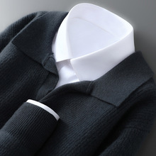 青少年纯色百搭羊毛衫男士POLO领针织毛衣商务休闲减龄针织羊毛衫