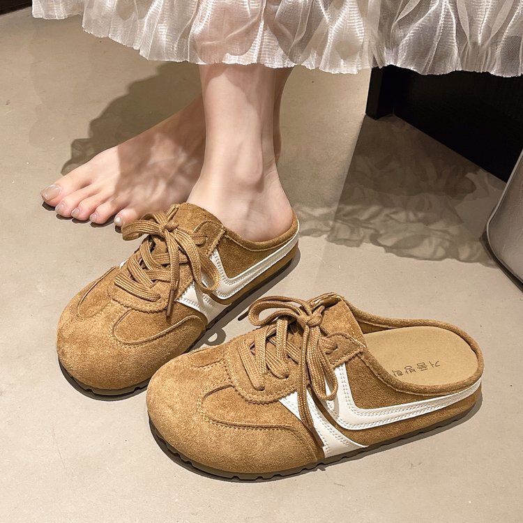 小众设计软底博肯拖鞋女2025新款百搭轻便透气运动休闲包头拖批发|undefined
