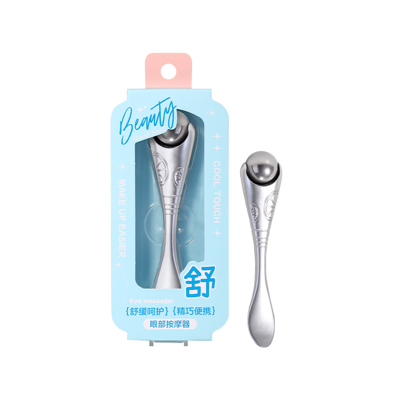 LMLTOP ojo sensación de hielo bola masaje varilla de doble cabeza cuchara de doble uso aplicación herramienta de cuidado de la piel masajeador JJF20