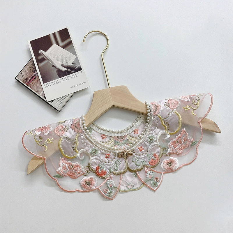 Юбка с облаком плеча и верхом Аксессуары отдельно дикая вышивка маленький плащ костюм круглый воротник жемчуг ретро темперамент