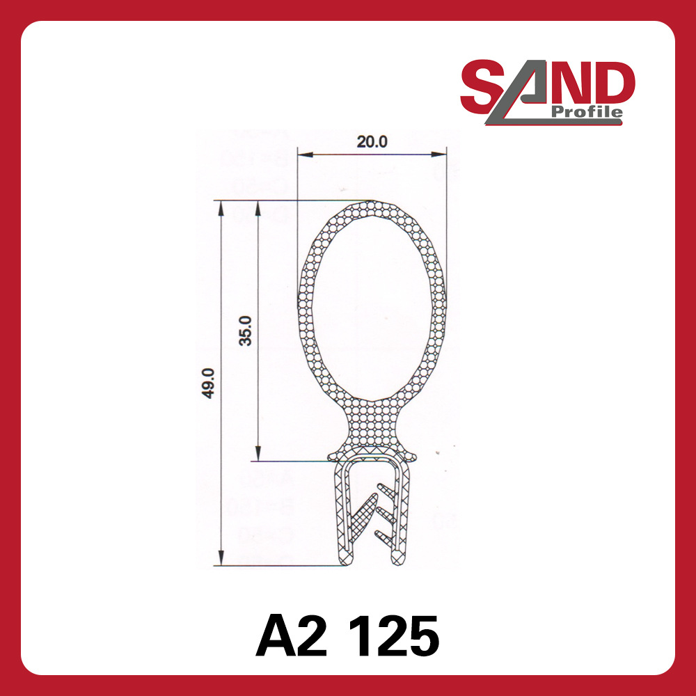 申波菲勒SAND密封条棱边保护条护边条橡胶条A2125