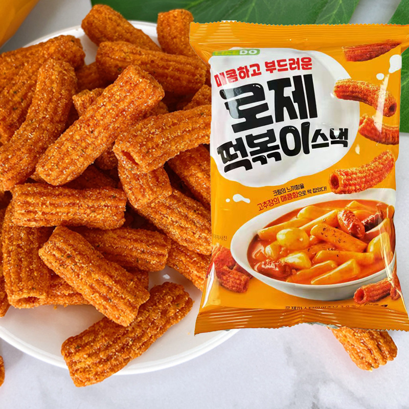 South Korea imported rice cake strips spicy cheese flavor Sesame crisp conch-shaped crispy cat ears puffed snacks South Korea imported rice cake strips spicy cheese flavor Sesame crisp conch-shaped crispy cat ears puffed snacks