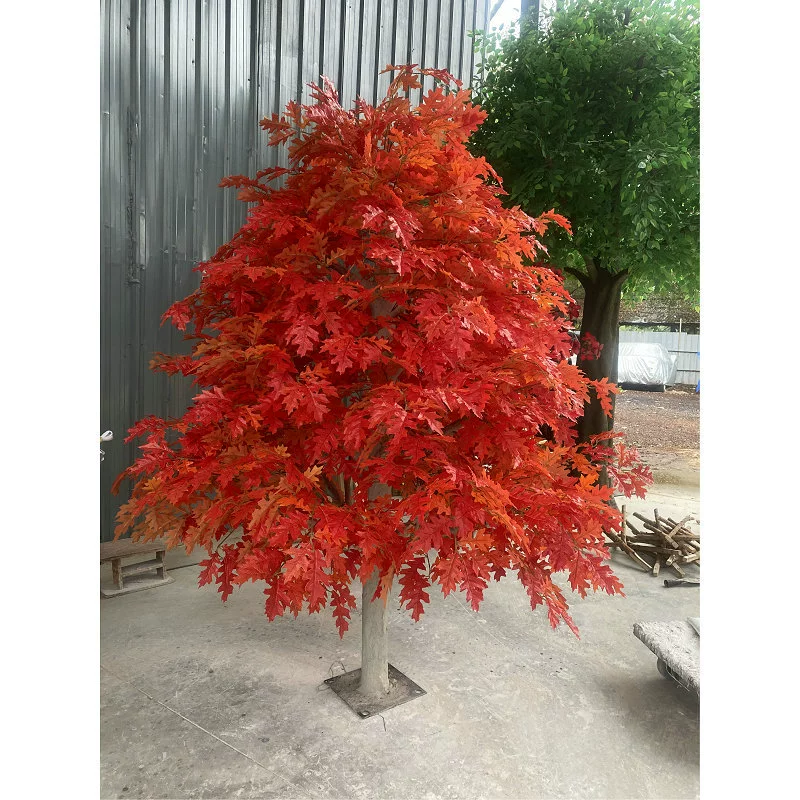 Большое искусственное красное кленовое дерево для коммерческого ландшафта улицы, искусственное осеннее красное кленовое дерево для свадебного декора
