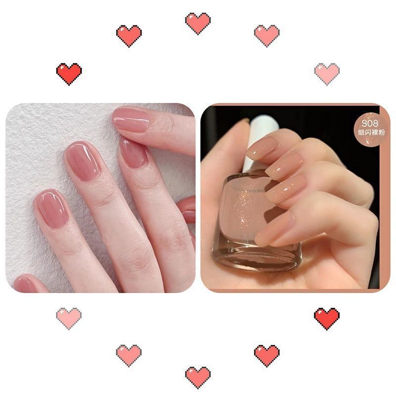 A base de agua de hielo blanco transparente desnudo esmalte de uñas hembra libre de horneado pelable sin lágrimas de secado rápido inodoro estudiante manicura traje