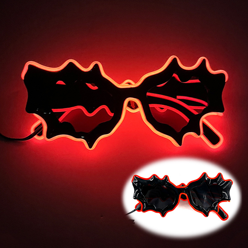 Nueva personalidad extraña irregular LED luminiscente gafas de tinta gafas de onda de moda gafas de sol extrañas props bungee image 10