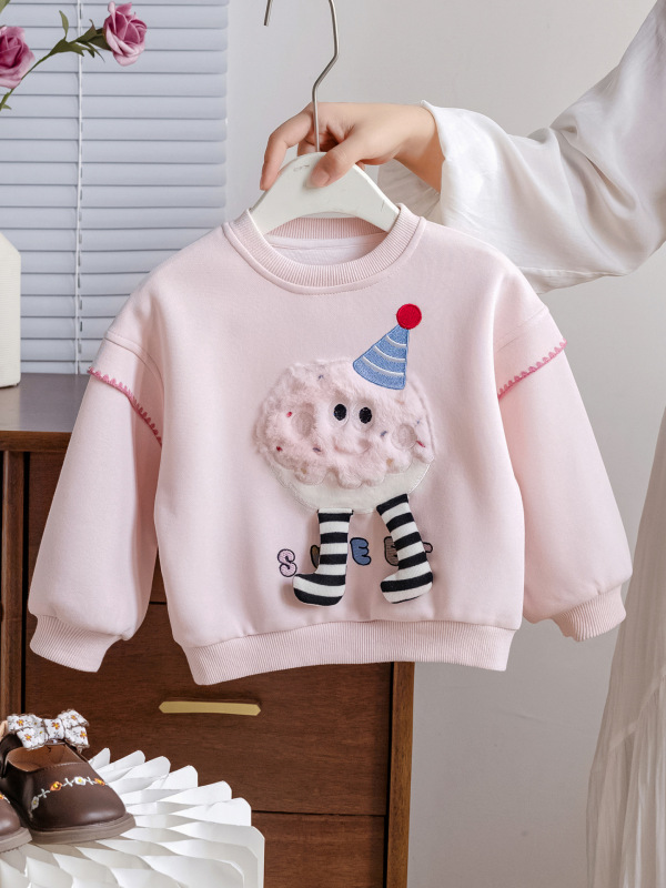 女の子の服の秋の服の2024新型の洋気の子供の頭の服の長袖の子供の秋の女の子の上着のファッション|undefined