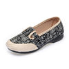 Ethnic breathable slip-ons for mother, ethnic style, soft sole, cotton and linen
