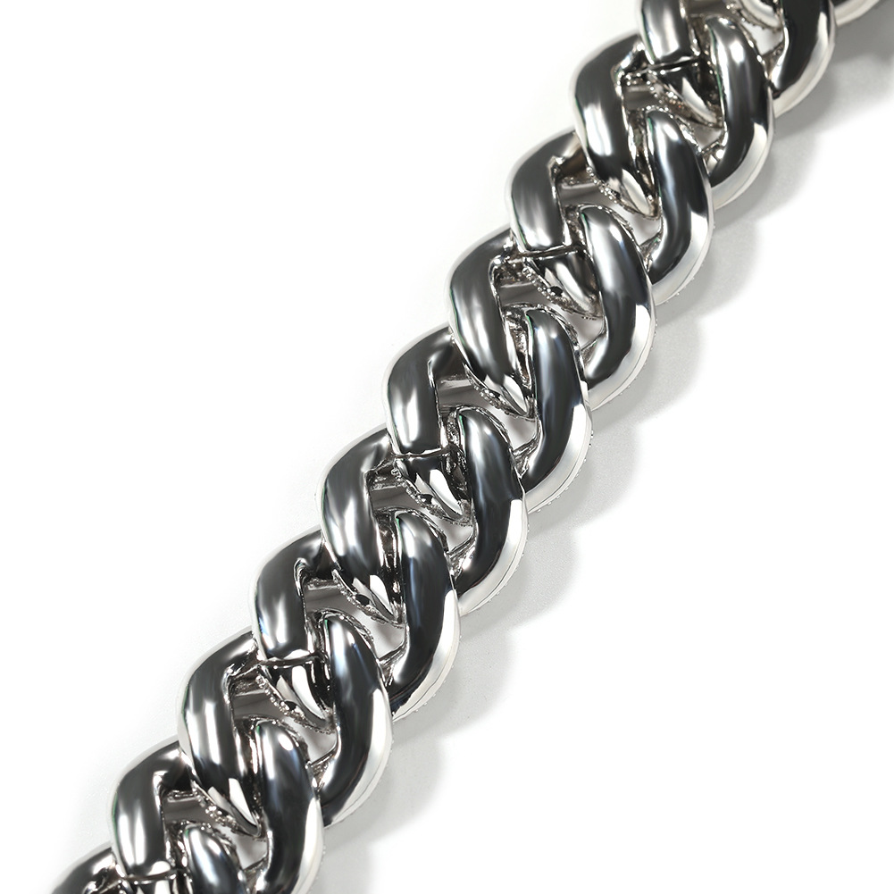 Collier homme plaqué or 24 mm, style hip-hop cubain, orné de zircon et de cuivre, fusionnant les bijoux européens et américains._voghion.com