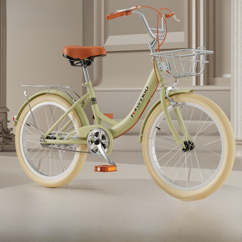Adult Bicycle Women's Commuter Bike Inch/Lightweight Retro College Student Campus Bicycle for Transportation