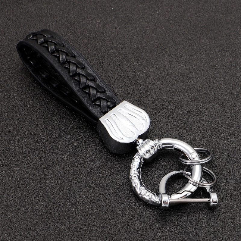 Correa de moda, cuerda de cuero, llavero de coche, colgante de alta gama, decoración simple creativa, colgante de cintura, regalo de pareja para hombres y mujeres