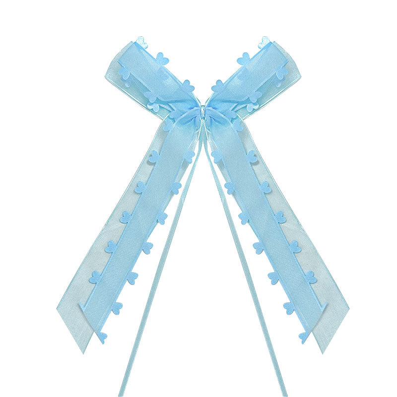 Día de San Valentín regalo amor cinta arco boda coche espejo retrovisor decoración en forma de corazón cinta arco