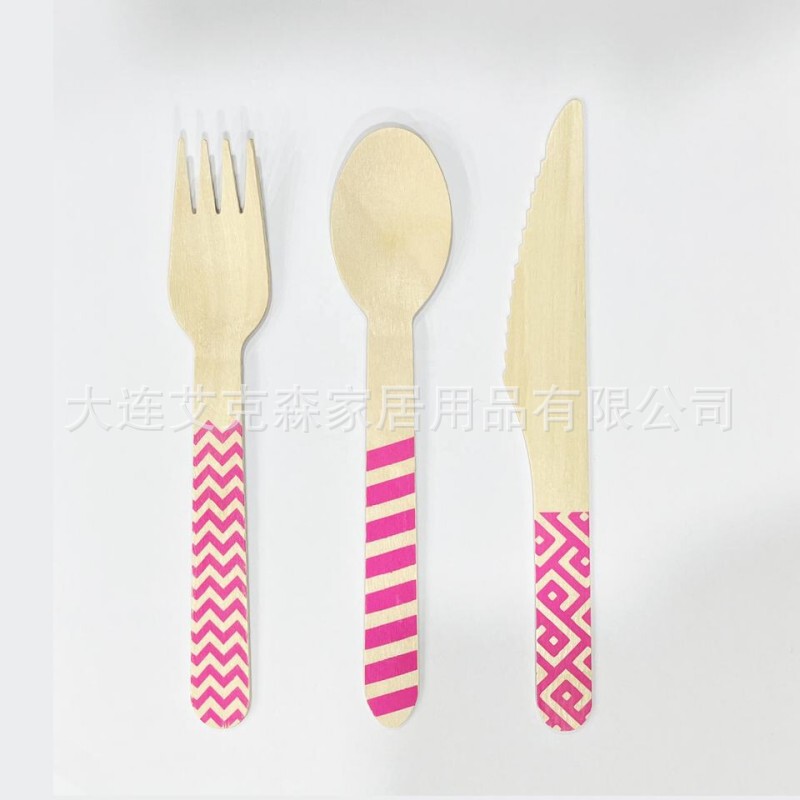 Eco-Friendly Biodegradable Birch Wood Heat-Resistant Disposable Cutlery Set Fork Knife Spoon Suitable for Wedding Parties Eco-Friendly Biodegradable Birch Wood Heat-Resistant Disposable Cutlery Set Fork Knife Spoon Suitable for Wedding Parties