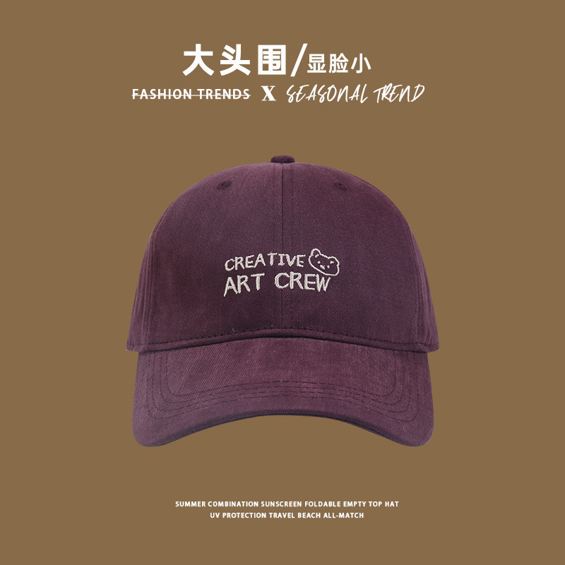 Gran gorra de béisbol de bisel para mujeres 2025 nuevo sombrero profundizado sombrero de cara pequeña sombrero de protección solar sombrero de lengua de pato