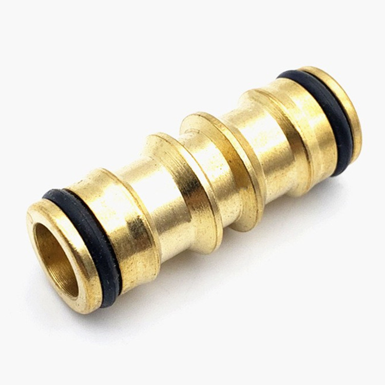 黄铜双通奶嘴接头 水管修复接头 双向奶嘴接头 水管延长修补接头