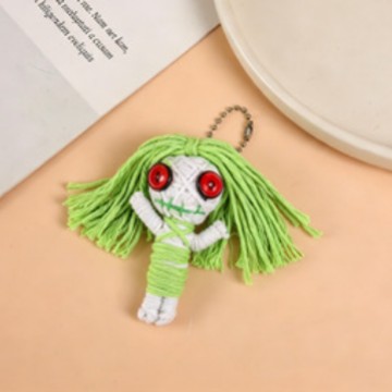 Muñeco Vudú de Momia para Halloween de Hilo de Algodón Tejido a Mano para Decoración