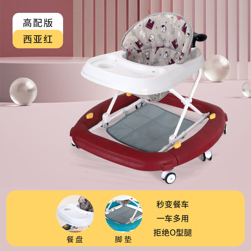 Caminante para niños iluminación de música educativa caminante para bebés un coche multiusos anti-Flip multifuncional caminante