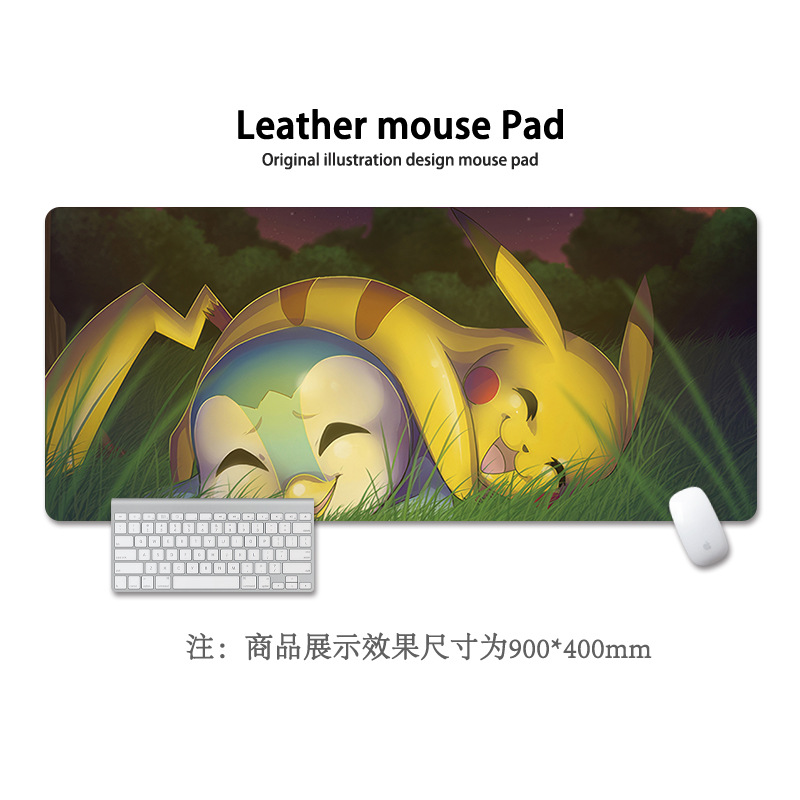 Pikachu almohadilla de ratón super grande Pokémon animación encantadora niñas y niñas animación cuadrada computadora teclado almohadilla de escritorio