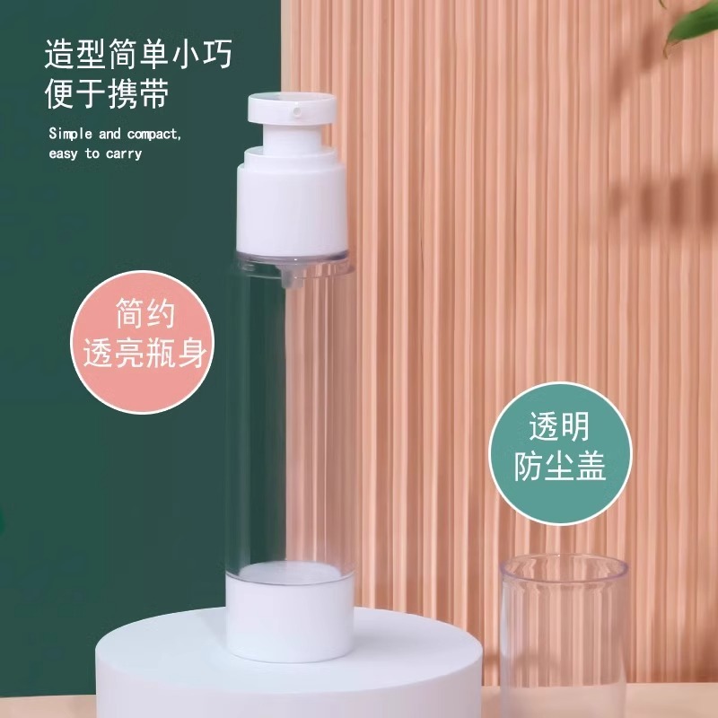 Portable Travel Bottling Lotion Bottle Vacuum Press Pump Head Shower Gel Shampoo Empty Bottle Large Capacity