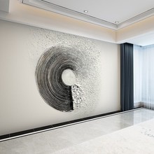抽象立体艺术仿油画墙纸客厅沙发电视装饰墙布感卧室浮雕壁纸