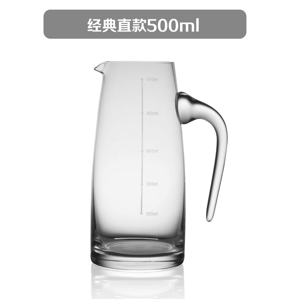 Inventario al por mayor cristal licor dispensador de vino tinto tetera de vino cucharada con una escala taza masculina clásica set